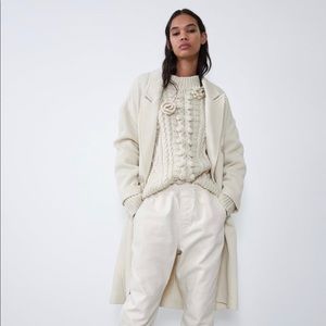 NWT Zara double breaded textures coat